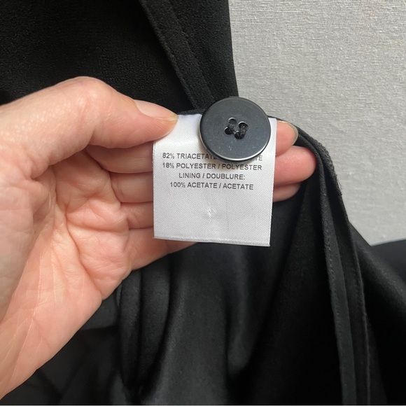 Judith & Charles Elegant Black Sleeveless Button Belted Maxi Dress Sz 2 - Picture 7 of 9